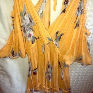 yellow top shop floral romper